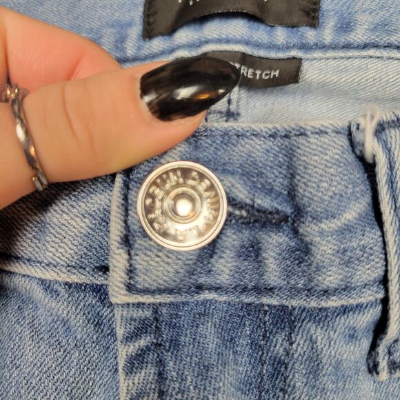 Pacsun womens Jeans 30x32 Skinny stretch red white racer side stripes sporty - Picture 3 of 9